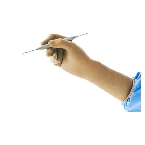 Ansell Healthcare Products LLC Gloves Surgical Encore MicrOptic Powder-Free Latex 11.6 in 9 Sterile Brown 50/Bx, 4 BX/CA - 5787007