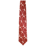 EYEGLASSES ON RUSTY RED BACKGROUND NECKTIE