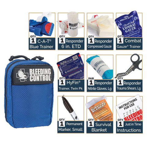 North America Rescue LLC Advanced Kit Bleeding Control Public Access Blue Each - 80-0903