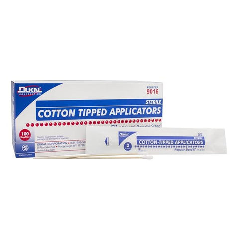 Dukal Corporation Applicator Cotton Tip Sterile 6 in Hardwood Shaft 1000/Ca - 9016
