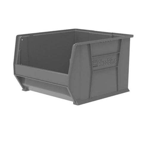 Akro Bin Storage Super-Size AkroBins 20x18-3/8x12" Plastic With Label Holder 1/Case - Mils - 30283GREY