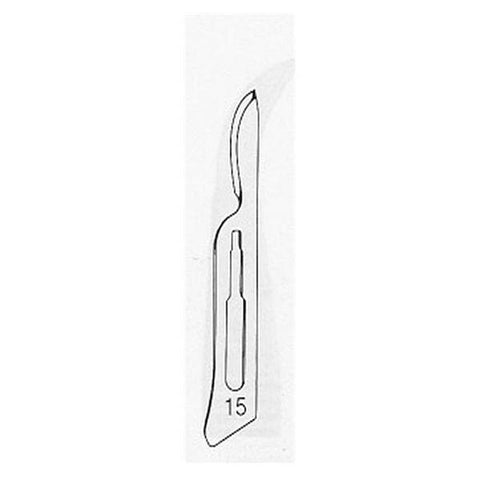 Hermann Medizentechnik Blade Surgical Scalpel #15 Stainless Steel Sterile Disposable 100/Bx - BR06-11500