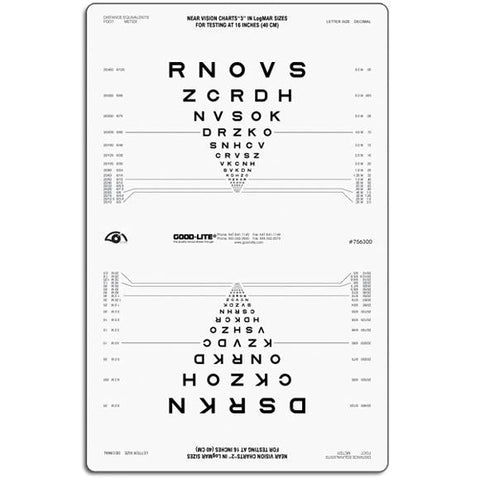 SLOAN LETTER PROPORTIONAL SPACED NEAR VISION CHART