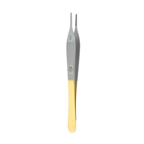 Miltex Forcep Tissue Adson 4-3/4" Tying Platform Cross Serrated Straight 7x7Tth TC Each - Integra Miltex - 6-124TC