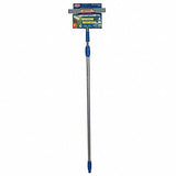 10 W Straight Rubber Window Squeegee With Handle Blue/Silver