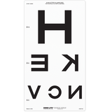 LOW VISION REVERSED SLOAN LETTER CHART