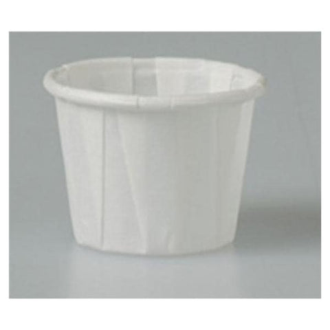 Strauss Paper Co, Inc Cup Souffle SOLO Pleated Paper 1 oz White 5000/Ca - F100