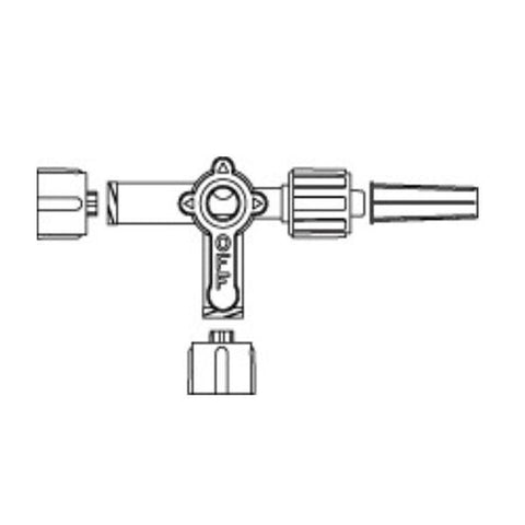 Smiths Medical ASD, Inc Stopcock 4-Way Medex Swivel Male Luer Lock 50/Ca - MX534-1L