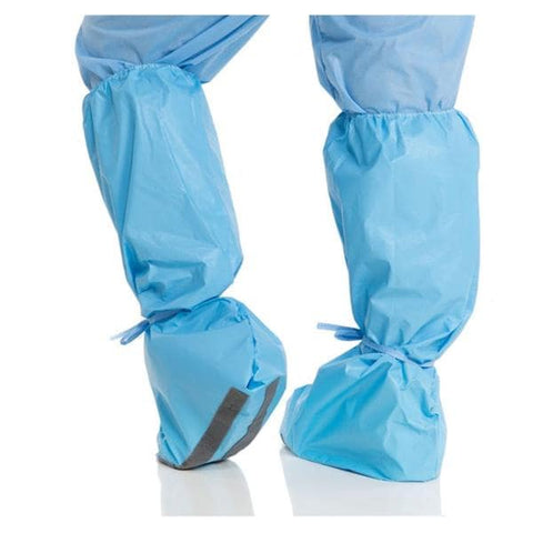 O & M Halyard Cover Boot SMS / Plastic Film Coating Size Universal Blue 50/Bx, 3 BX/CA - 69571