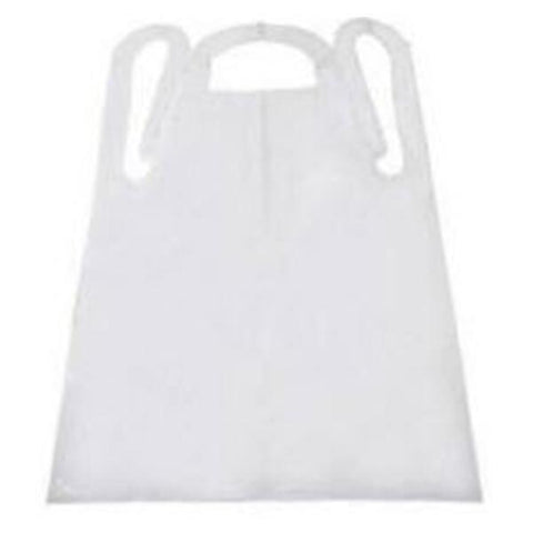Tidi Products LLC Apron Polyester Taffeta FoodCare Unisex White 28 in x 46 in Adult 500/Ca - 10418