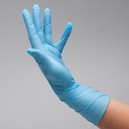 Cardinal Exam Glove Flexam Small Sterile Pair Nitrile Extended Cuff Length Textured Fingertips Blue Chemo Tested - Pair