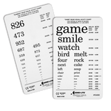 "GAME & NUMBER" POCKET CARD