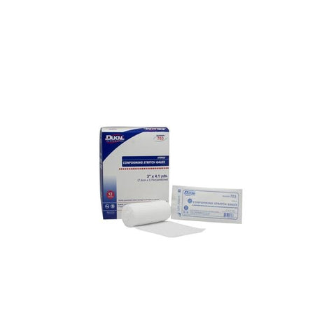 Dukal Corporation Bandage 3"x4.1yd Conforming Gauze White LF Sterile 12/Bg, 8 BG/CA - 703