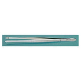 Miltex Forcep Tissue Russian 10" Straight 8x8 Side Grasping Teeth Stainless Steel Eachch - Integra Miltex - 6-145