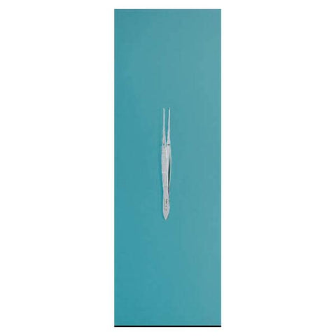 Miltex Forcep Tissue Iris 4" 0.8mm Wide Tip Straight 1x2 Teeth Stainless Steel Each - Integra Miltex - 18-786
