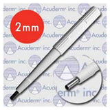 Acuderm, Inc Biopsy Punch Acu-Punch 2mm Ribbed Hollow Handle SS Bld Disp Strl 25/Bx - P225