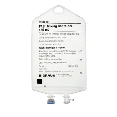 B. Braun Medical Inc. Bag Partial Additive PAB PVC 150mL 48/Ca - S5904-52