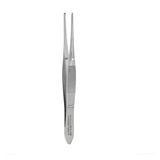 Miltex Forcep Tissue Iris Vantage 4" Serrated Straight 1x2 Teeth Stainless Steel Each - Integra Miltex - V918-786