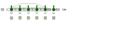 CODAN 6-gang four-way stopcock on a manifold plate