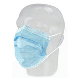 Procedure Mask FluidGard® ASTM Level 3 Anti-fog Foam Pleated Earloops One Size Fits Most Blue NonSterile Box of 50
