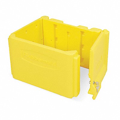 Yellow Plastic Locking Compartment 1 EA