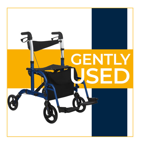 *Gently Used* Wheelchair Rollator Blue  - MOB1018BLUOB