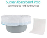 COMMODE LINERS W/ABSORBENT PADS, UNIVERSAL SIZE 48 PACK - LVA1077PK48