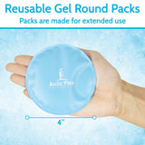 ROUND HOT/COLD ICE PACKS, 4" NONTOXIC GEL, SOFT COVER, 3 PK