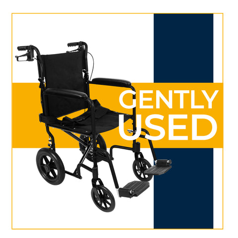 *Gently Used* Transport Wheelchair  - MOB1021BLKOB