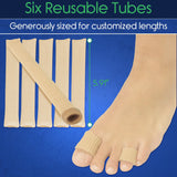 TOE SLEEVES, COTTON/GEL LINING, CUT TO LENGTH, 0.59" X 5.9", 6 TUBES