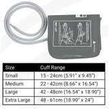 REPLACEMENT BP MONITOR CUFF W/CONNECTOR, LARGE, 16.54” to 18.90”, GRAY
