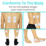 5-MODE TENS UNIT, 4 ELECTRODE PADS, 2 LEAD WIRES - RHB1043WHT