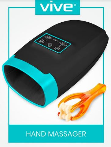HAND MASSAGER, HEAT, 5 MODES, RECHARGEABLE, FINGER MASSAGER TOOL - RHB2027BLK