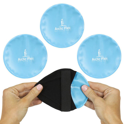 ROUND HOT/COLD ICE PACKS, 4" NONTOXIC GEL, SOFT COVER, 3 PK