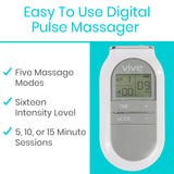 5-MODE TENS UNIT, 4 ELECTRODE PADS, 2 LEAD WIRES - RHB1043WHT
