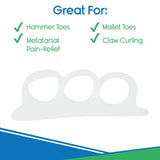HAMMER TOE SPLINT, 3 LOOP SILICONE, WASHABLE, 2 PAIRS - INS1044WHT