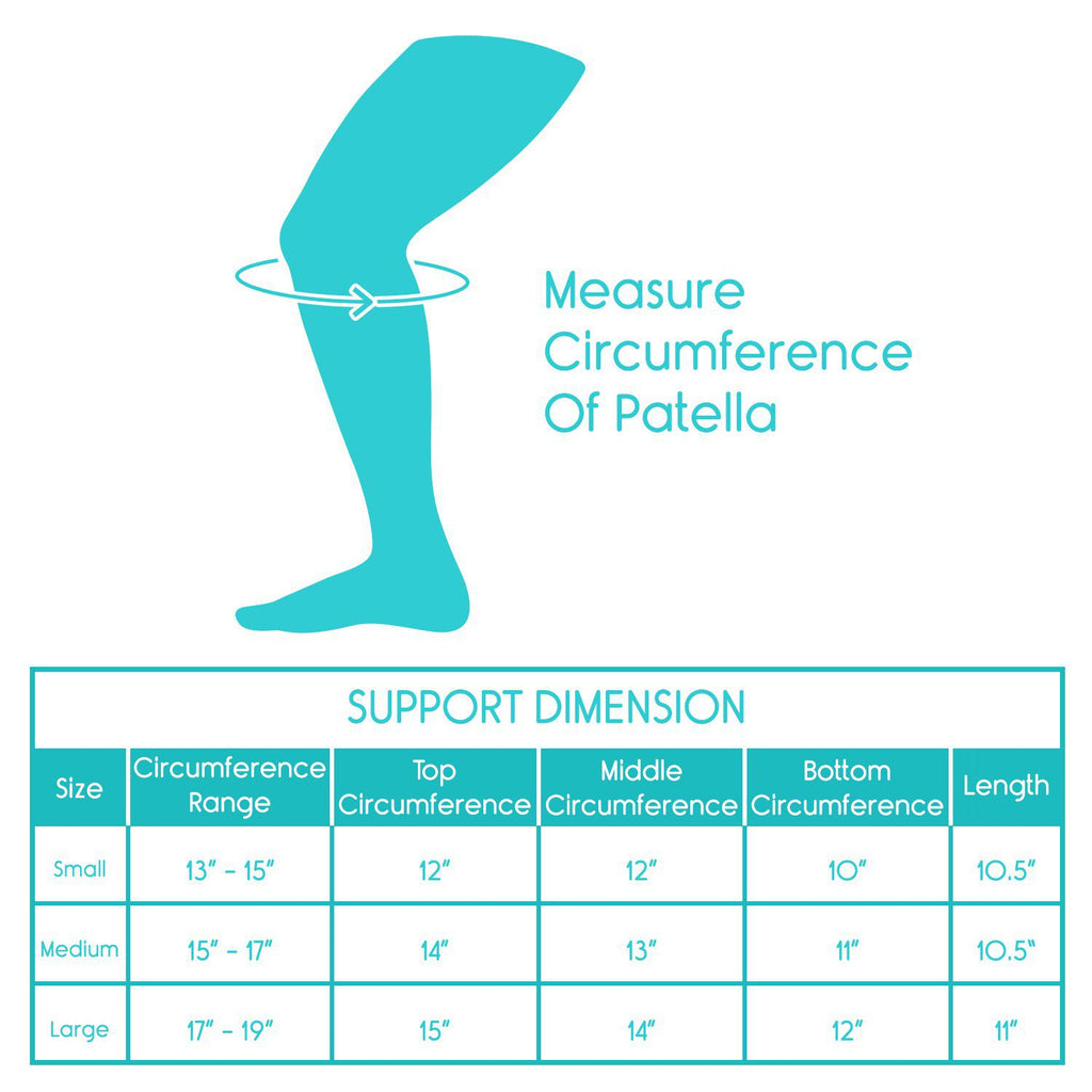 KNEE SLEEVES, BAMBOO/CHARCOAL, 1 PAIR, SMALL, BLACK Medute