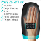 HAND MASSAGER, HEAT, 5 MODES, RECHARGEABLE, FINGER MASSAGER TOOL - RHB2027BLK
