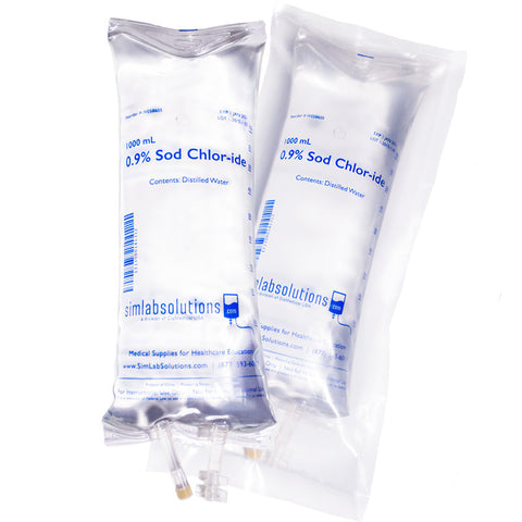 SimRx Simulated IV Bags - 0.9% Sod Chlor-ide Twist Off - 50 mL - Empty